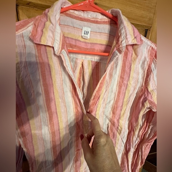 Gap 100% Linen Pullover Lightweight Top Size Small - Picture 4 of 8